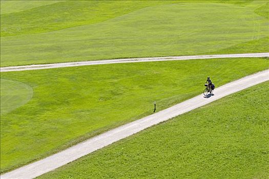 骑车,高尔夫球场,上巴伐利亚