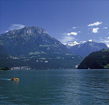 山峦,琉森湖,瑞士,欧洲