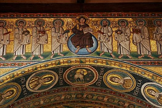 镶嵌图案,大教堂,克罗地亚,欧洲
