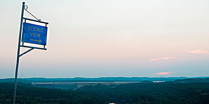 风景,签到,山谷,日落,密苏里,美国