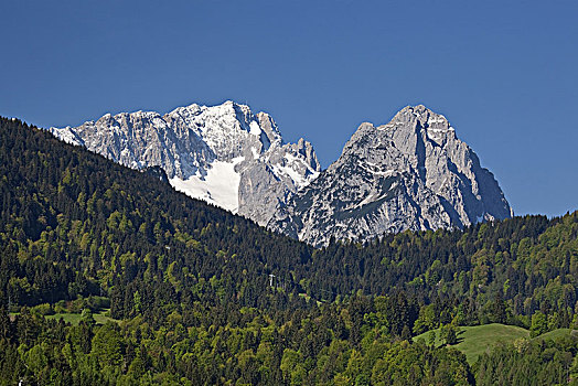 楚格峰,山,加米施帕藤基兴,巴伐利亚,德国