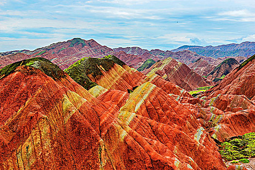 张掖七彩丹霞景观zhangyecolorfuldanxialandscape