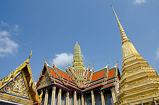 泰国,曼谷,大皇宫,玉佛寺,皇家,寺院,翡翠佛,一个,场所