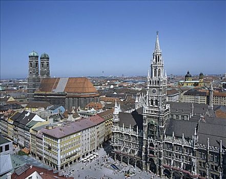 玛利亚广场,圣母教堂,市政厅,慕尼黑