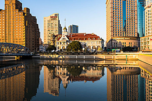 上海苏州河城市风光