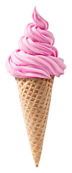 粉色,软,上菜,冰淇淋,隔绝,白色背景,背景