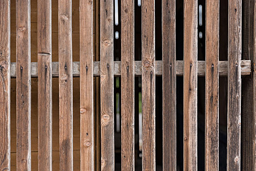 狭窄,木质,板条,栅栏