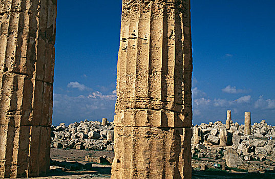 柱子,毁坏,希腊,庙宇