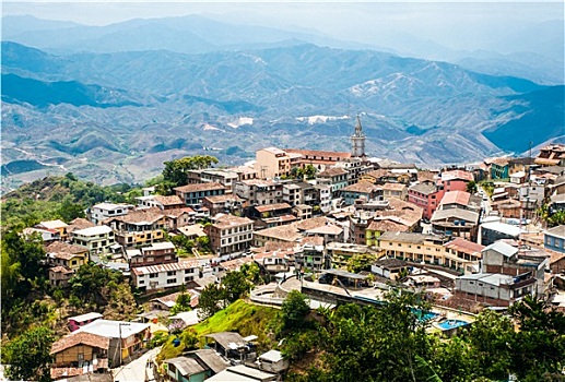城镇,安第斯山,厄瓜多尔