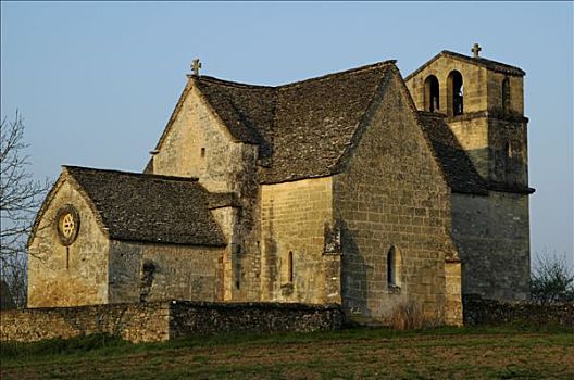 法国,阿基坦,罗马式,小教堂
