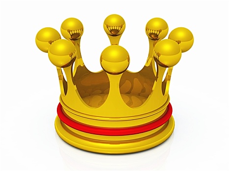 皇冠,金色,红色