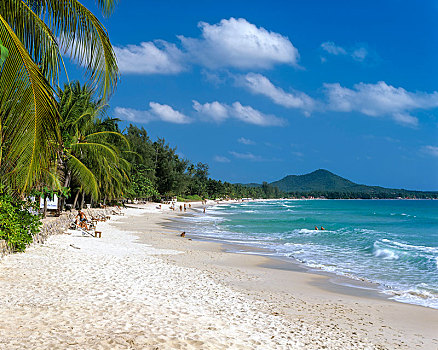 海滩,海湾,泰国,苏梅岛,南方,亚洲