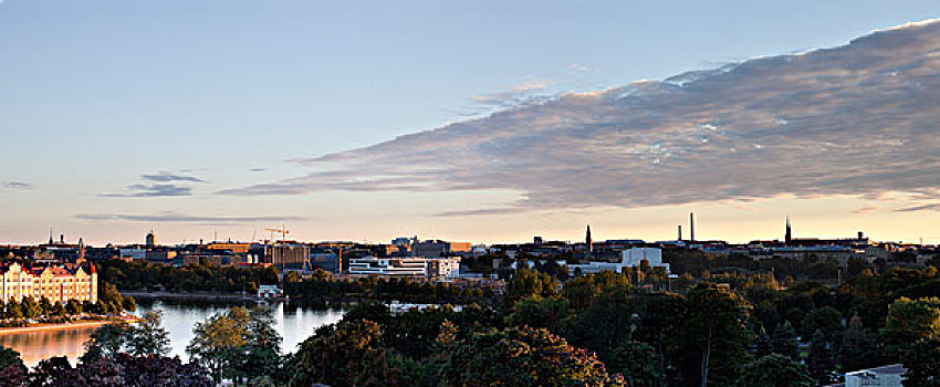 大,城市,赫尔辛基,芬兰,展示,建筑风格