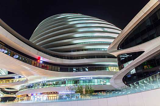 银河soho,夜景,商场,现代建筑