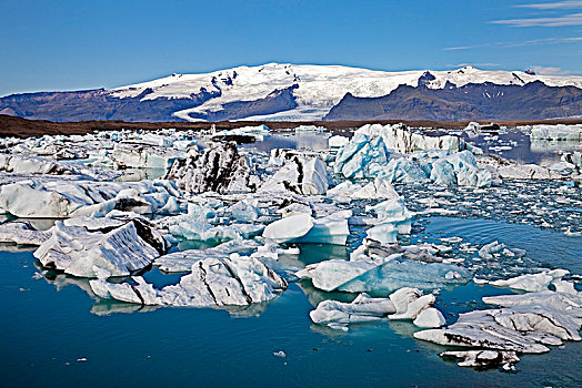 冰河,泻湖,杰古沙龙湖,瓦特纳冰川,国家公园,东方,冰岛,欧洲