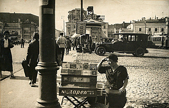 街景,莫斯科,苏联,20世纪20年代,艺术家,未知