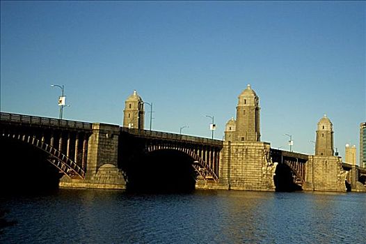 桥,上方,河,查尔斯河,波士顿,马萨诸塞,美国