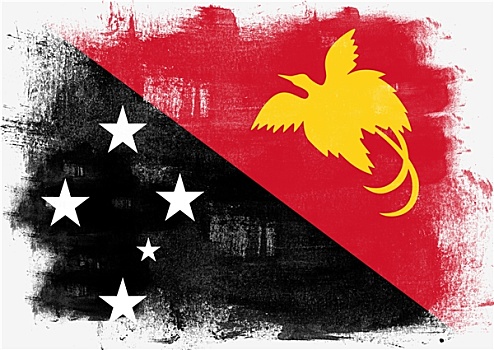 旗帜,巴布亚新几内亚,涂绘,画刷