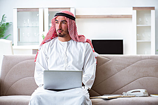 阿拉伯人,在家办公,工作