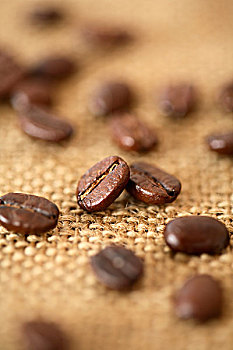 咖啡,咖啡豆,粗麻布,布