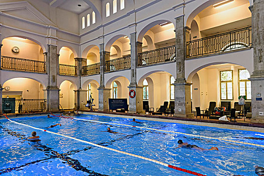 游泳池,沐浴,布达佩斯,匈牙利,欧洲