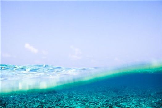 水面,岛屿,环礁,马尔代夫