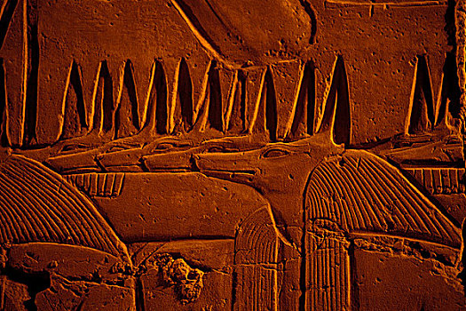 埃及,多,图像,阿努比斯,拉美西斯二世,浮雕,卡尔纳克神庙