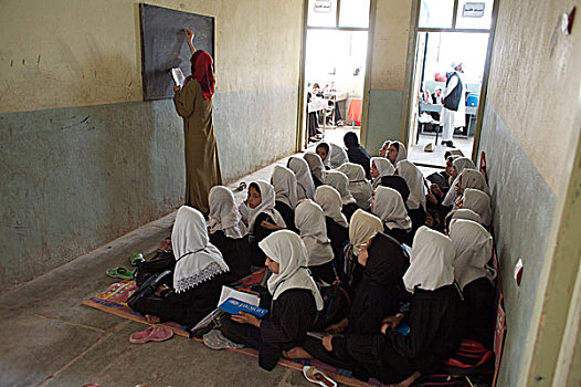 阿富汗,孩子,班级,走廊,政府,学校,城市,心形,许多,设施,教室