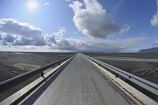 桥,河流,1号公路,南海岸,冰岛