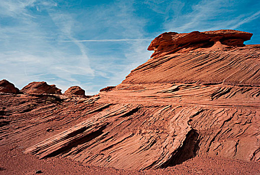 岩石构造,马掌,弯曲,页岩,亚利桑那,美国
