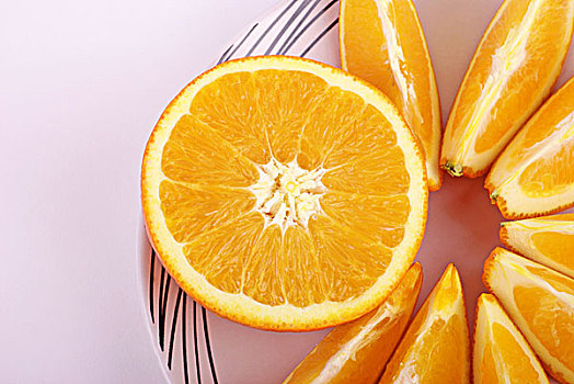 橙子切片图片