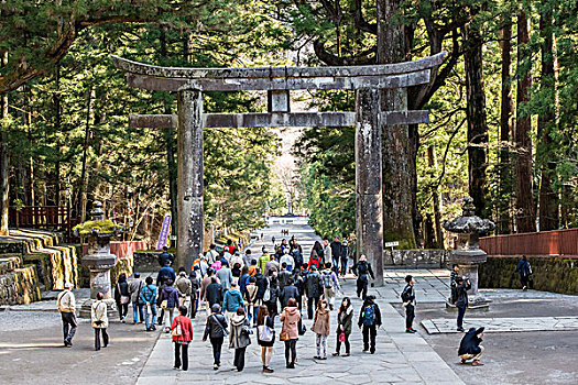 旅游,巨大,大门,入口,庙宇,日本,大幅,尺寸