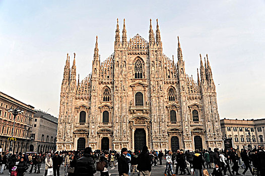 米兰,大教堂,中央教堂,建造,1858年,伦巴底,意大利,欧洲