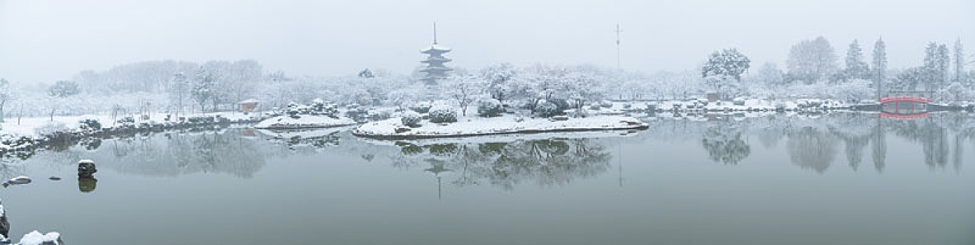 武汉冬日雪景风光