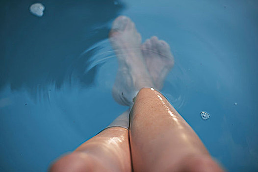 腿,水池,水