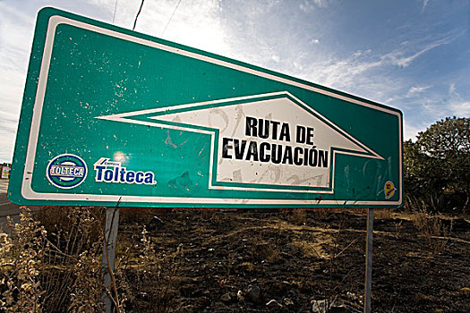 疏散,签到,乡村,靠近,火山,柏布拉,墨西哥,北美