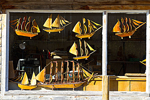 木质,雕刻,船,魁北克,加拿大
