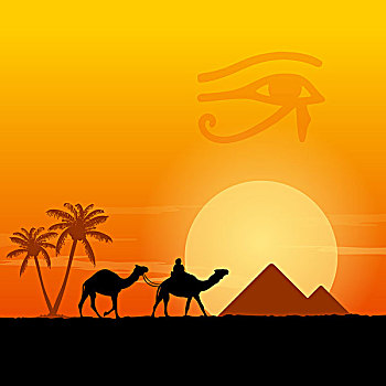 埃及,象征,金字塔