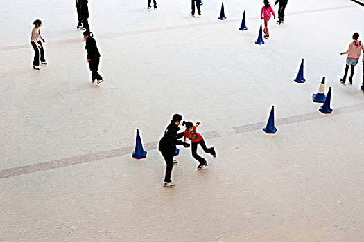 滑冰场,节日,走,香港
