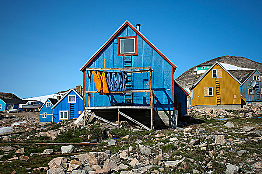 格陵兰,房子,乡村