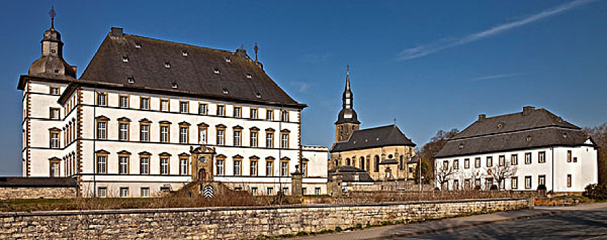 城堡,藻厄兰,北莱茵威斯特伐利亚,德国,欧洲