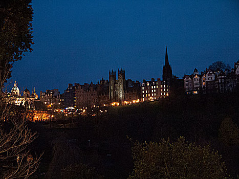 爱丁堡城堡夜景