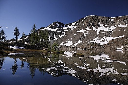 湖,山峦,不列颠哥伦比亚省,加拿大