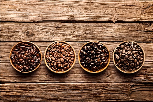 种类,咖啡豆,浮木,背景
