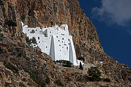 希腊,阿莫尔戈斯岛,东正教堂,寺院,约会,11世纪