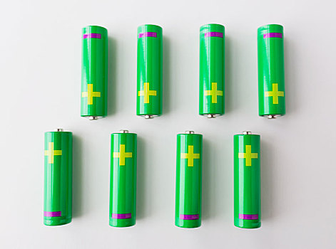 特写,绿色,电池