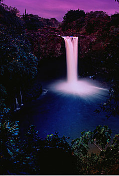 彩虹瀑布,夏威夷,美国