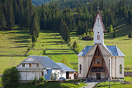 罗马尼亚,布科维纳,区域,乡村,教堂