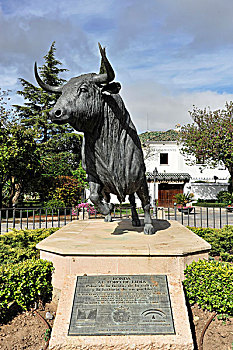 纪念建筑,争斗,公牛,斗牛场,马拉加省,安达卢西亚,西班牙,欧洲