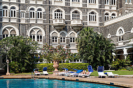 游泳池,泰姬陵酒店,地区,孟买,马哈拉施特拉邦,印度,亚洲